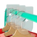 Ver imagem 1 de Kit 48 Separador de Cabides Arara de Roupa Divisória Tamanho Loja Organizador Ordene