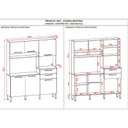 Ver imagem 2 de Cozinha Ambiente Montesa 6 Portas e 2 Gavetas Freijó Soft – Kits Paraná