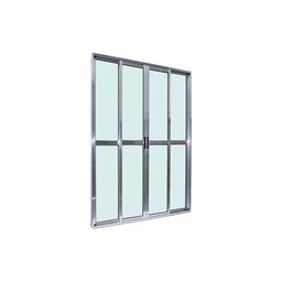 Porta Balcão 4 Folhas Vidro 210x150 Brilhante Linha 25 - 1