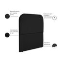 Ver imagem 4 de Cabeceira Estofada Solteiro Alana 90cm Suede Preto