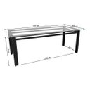 Ver imagem 5 de Sala Jantar Retangular 8 Lugares Alumínio Preto Tela Preto