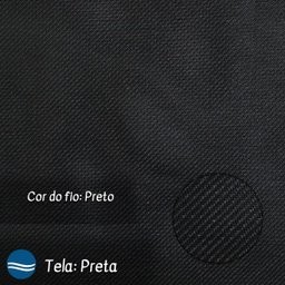 Sala Jantar Retangular 8 Lugares Alumínio Preto Tela Preto - 3