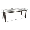 Ver imagem 5 de Sala Jantar Retangular 8 Lugares Alumínio Marrom Tela Bege