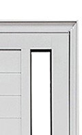 Porta de Alumínio Lambril 210 x 80 Linha 25 Premium com Visor, Friso e Puxador - Esquerda - 3
