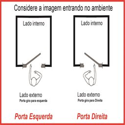 Porta de Alumínio Lambril 210 x 80 Linha 25 Premium com Visor, Friso e Puxador - Esquerda - 2 Porta de Alumínio Lambril 210 x 80 Linha 25 Premium com Visor, Friso e Puxador - Esquerda - 2
