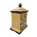 Ver imagem 6 de Potiche Caixa Decorativa Cerâmica com Tampa Elefantes Palmeiras 27cm Columbus Gold