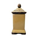 Ver imagem 7 de Potiche Caixa Decorativa Cerâmica com Tampa Elefantes Palmeiras 27cm Columbus Gold