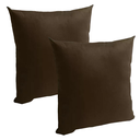 Ver imagem 1 de Kit 2 Capa de Almofada Suede 45 X 45 com Zíper Veludo Liso:marrom