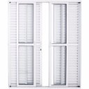 Ver imagem 1 de Porta de Alumínio de Correr Balcão 6 Folhas 210 x 180 Branca Linha 25 com Fechadura