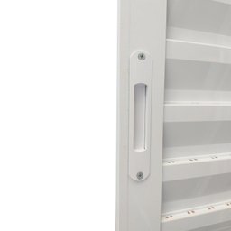 Porta de Alumínio de Correr Balcão 6 Folhas 210 x 180 Branca Linha 25 com Fechadura - 3