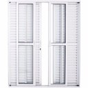 Ver imagem 1 de Porta de Alumínio de Correr Balcão 6 Folhas 210 x 200 Branca Linha 25 com Fechadura