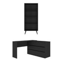 Ver imagem 6 de Multimóveis Kit Mesa para Máquina de Costura com 6 Gavetas e Estante Retrô Preto