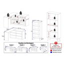 Ver imagem 3 de Multimóveis Kit Mesa para Máquina de Costura com 6 Gavetas e Estante Retrô Preto