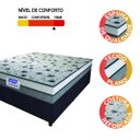 Ver imagem 6 de Cama Box Baú Casal Colchão Espuma D33 Fort 138x188x62cm Cinza/Branco-Suporta até 150kg por Pessoa