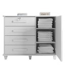 Ver imagem 2 de Cômoda com Sapateira 120cm 4 Gavetas Quarto Grécia RV Móveis Branco