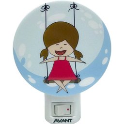 Abajur Tomada Luz Noturna Menina Na Lua 1W 3000K Bivolt LED - 1