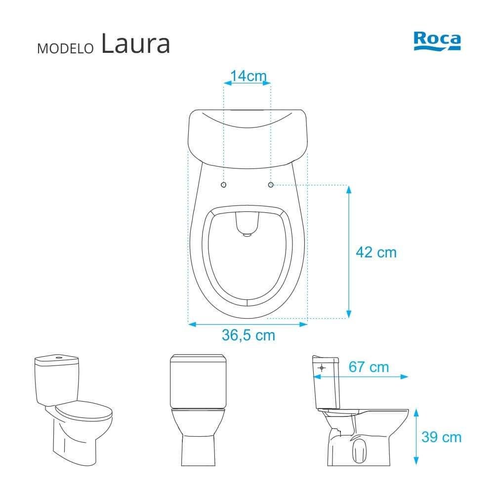 Tampa de Vaso Poliester com Amortecedor Laura Branco para Bacia Roca - 2