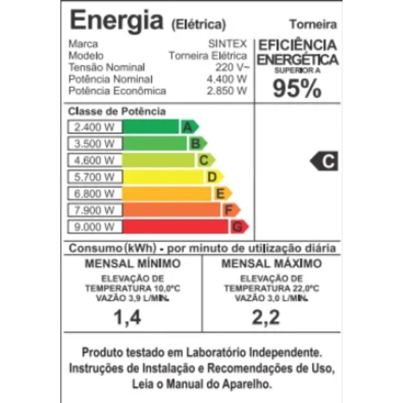 Torneira Elétrica Bica Alta Bancada 220v 4400w Teb244 Sintex - 8