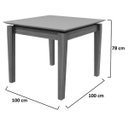 Ver imagem 2 de Mesa Áries 100 Lopas - Rovere Naturale/Off White