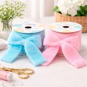 Ver imagem 2 de Fitas Pelúciada Aramada Azul Rosa Páscoa 6,3cm 2,7m Kit 4pç