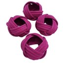 Ver imagem 3 de Kit 4 Argolas Trançado Charlô Camurça Pink