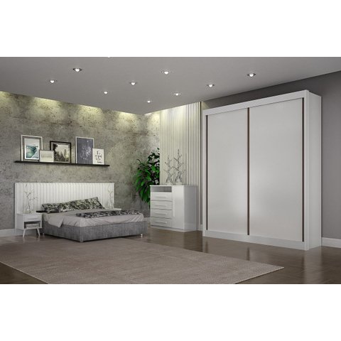 Dormitório Solteiro 2 Portas 3 Peças Milano - Arbo Design