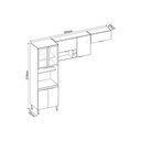 Ver imagem 6 de Cozinha Modulada Completa Firenze 3 Peças (2 Aéreos+1paneleiro) Cp07 Avena/grafito - Demóbile