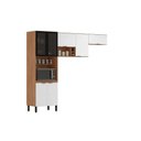 Ver imagem 7 de Cozinha Modulada Completa Firenze 3 Peças (2 Aéreos+1paneleiro) Cp07 Avena/grafito - Demóbile