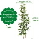 Ver imagem 3 de Kit 2 Bambu Artificial 2 Metros sem Vaso Decoração