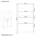 Ver mais imagens de Balcão de Cozinha Multiuso com Espaço para Micro-ondas Nt3070 Notável