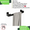 Ver imagem 2 de Porta Toalha De Rosto Adesivo Autocolante Preto ELG