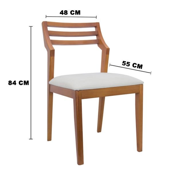 Cadeira de Jantar madeira maciça assento estofado Ferrugine Design  - 6