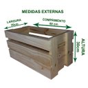 Ver imagem 2 de Caixote de Madeira Reto Grande 60x30x30