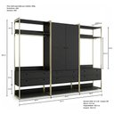 Ver imagem 3 de Guarda-roupa Closet Modulado Casal 6 Gavetas 3 Cabideiros Estrutura Metalica 250cm