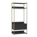 Ver imagem 2 de Guarda-Roupa Closet Modulado Casal 6 Gavetas 3 Cabideiros Estrutura Metalica 250cm Preto