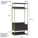 Ver imagem 4 de Guarda-Roupa Closet Modulado Casal 6 Gavetas 3 Cabideiros Estrutura Metalica 250cm Preto