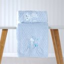 Ver imagem 3 de Cobertor Bebê Fluffy 110x90 com Aplique Bordado Blue