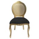 Ver imagem 3 de 3 Cadeira Medalhão Madeira Entalhada com Tela Telinha Palhinha Poltrona Natural Provençal Indiana de