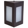 Arandela Triângular Luminária Externa Interna Muro Parede Alumínio Marrom - Rei da Iluminação - 1