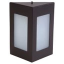 Ver imagem 1 de Arandela Triângular Luminária Externa Interna Muro Parede Alumínio Marrom - Rei da Iluminação