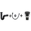 Ver imagem 1 de Kit Preto/Black Válvula Click + Sifão + Engate Flexível