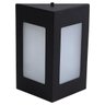 Arandela Triângular Luminária Externa Interna Muro Parede Alumínio Preto - Rei da Iluminação - 1