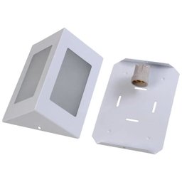 Arandela Triângular Luminária Externa Interna Muro Parede Alumínio Branco - Rei da Iluminação - 2