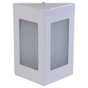 Ver imagem 1 de Arandela Triângular Luminária Externa Interna Muro Parede Alumínio Branco - Rei da Iluminação