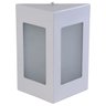 Arandela Triângular Luminária Externa Interna Muro Parede Alumínio Branco - Rei da Iluminação - 1