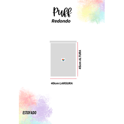 Puff Redondo Não É Segredo Astracan Pelúcia Branco 40x45 Nspr07ta - Rodízios de Silicone - 4
