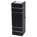 Ver imagem 1 de Arandela Retangular 4 Frisos Externa Interna Muro Parede Alumínio Preto - Rei Da Iluminação