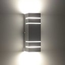 Ver imagem 3 de Arandela Retangular 4 Frisos Externa Interna Muro Parede Alumínio Branco - Rei da Iluminação