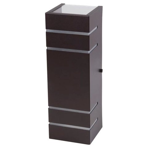 Arandela Retangular 4 Frisos Externa Interna Muro Parede Alumínio Marrom - Rei da Iluminação