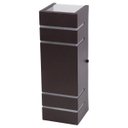 Ver imagem 1 de Arandela Retangular 4 Frisos Externa Interna Muro Parede Alumínio Marrom - Rei da Iluminação